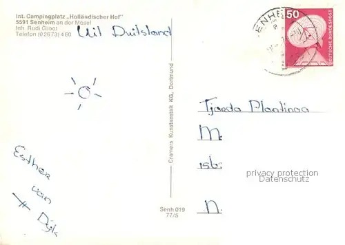 Senheim Senhals Fliegeraufnahme Int Campingplatz Hollaendischer Hof Weinberg Bootshafen Senheim Senhals