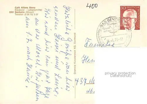 Senheim Senhals Moselpartien Kirche Inneres Ortsmotive Senheim Senhals