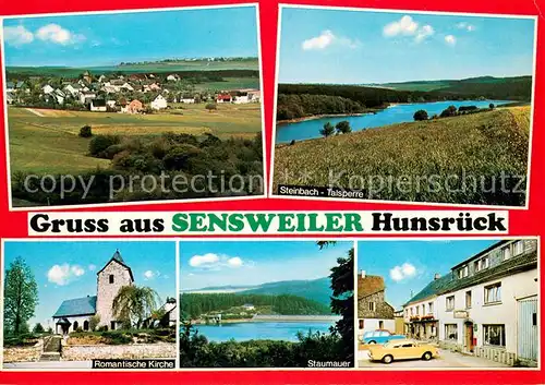 Sensweiler Panorama Steinbach Talsperre Romantische Kirche Staumauer Gaststaette Sensweiler