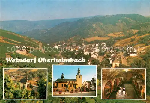 Oberheimbach_Bingen Panorama Kirche Schloss Weinkeller Oberheimbach Bingen