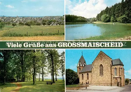 Grossmaischeid Panorama Seepartie Park Kirche Grossmaischeid