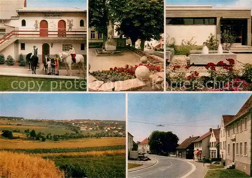 Hoeheischweiler Reiter Casino Hof Brunnen Panorama Strassenpartie Hoeheischweiler