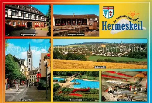 Hermeskeil Jugendherberge Dampflokmuseum Langer Markt Panorama Schwimmbad Flugausstellung Hermeskeil