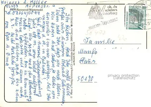 Rennerod Kirche Brunnen Hotel Mauerbrunnen Ortspartien Rennerod