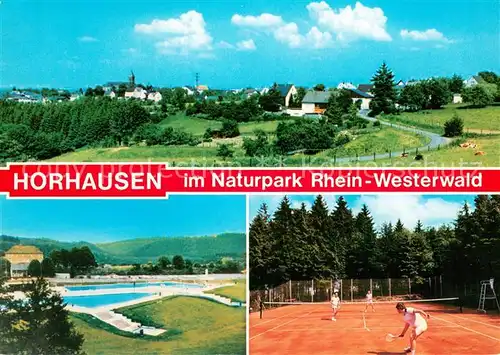Horhausen_Westerwald Panorama Freibad Tennisplatz Horhausen_Westerwald