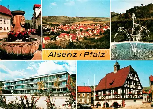 Alsenz Brunnen Panorama Schule Rathaus Alsenz