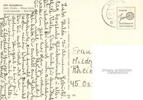 Altrip Kirche Ortspartie Strand Schiffsanleger Altrip