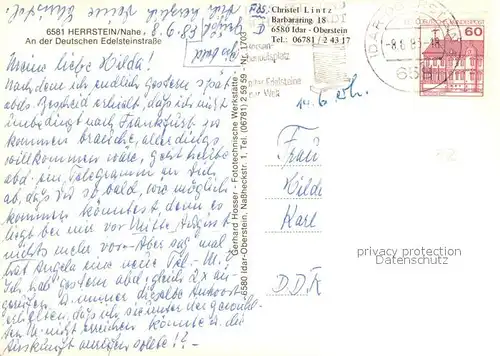 Herrstein Panorama Burg Fachwerkhaus Stadttor Burgturm Herrstein