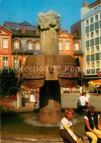 Bingen_Rhein Weinbrunnen Bingen Rhein