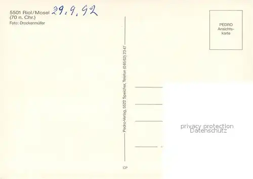 Riol Moselpartie Kirche Ortspartie Park Riol