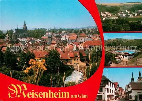 Meisenheim_Glan Ortsansicht Panorama Freibad Strassenpartie Meisenheim_Glan