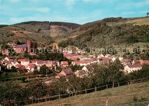 Muerlenbach Kylltal Panorama Burg Muerlenbach