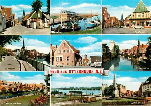 Otterndorf_Niederelbe Ortspartie Fischkutter Reichenstrasse Gr Specken Rathaus Medempartie Ferienzentrum Cuxhavenerstrasse Otterndorf Niederelbe