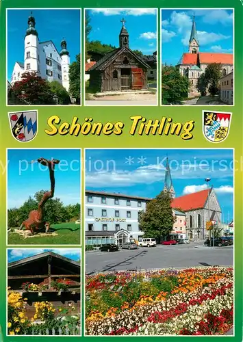 Tittling Englburg St Vitus Kapelle Saurier Museumsdorf Bayer Wald Gasthof Post Marktplatz Tittling