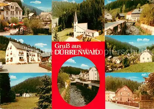 Duerrenwaid Orts und Teilansichten Kirche Gasthof Duerrenwaid