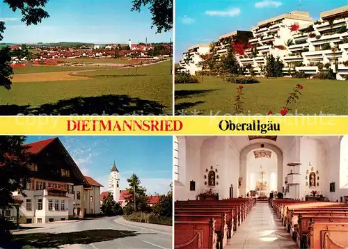 Dietmannsried Panorama Terrassenhaeuser Kirche Inneres Dietmannsried