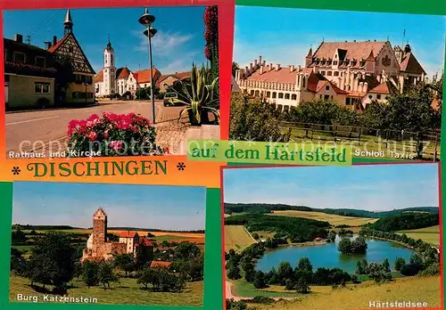 Dischingen Rathaus Kirche Schloss Taxis Burg Katzenstein Haertsfeldsee Dischingen