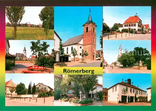 Roemerberg_Pfalz Panorama Kirche Gasthaus Teilansichten Roemerberg Pfalz