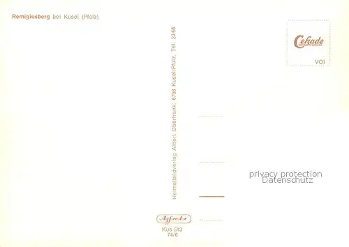 Kusel Remigiusberg mit Kirche und Burg Kusel