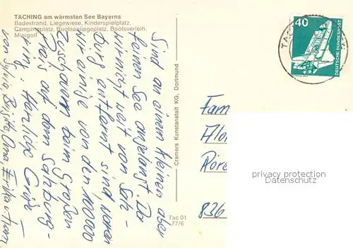 Taching_See Badestrand Liegewiese Kinderspielplatz Campingplatz Bootsanleger Minigolf Taching See