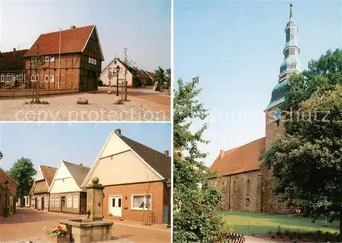 Gehrde Fachwerkhaus Ortsmotiv Kirche Gehrde