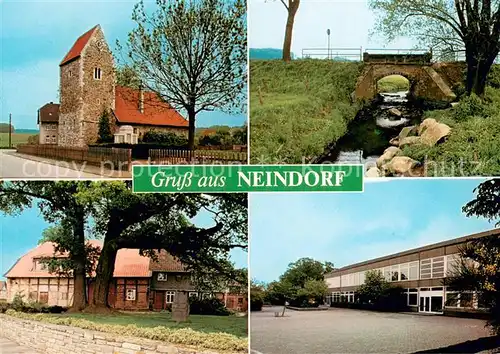 Neindorf_Helmstedt Kirche Bruecke Fachwerkhaus Schule Neindorf_Helmstedt