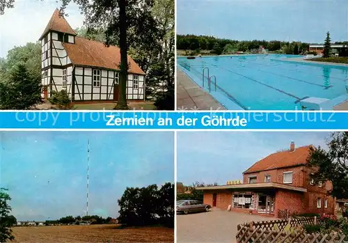 Zernien_Niedersachsen Fachwerkhaus Freibad Sendemast Edeka Markt Zernien Niedersachsen