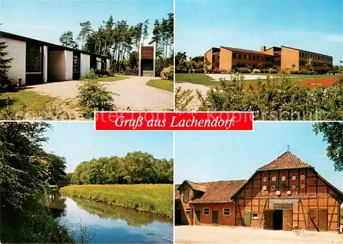 Lachendorf Teilansichten Flusspartie Fachwerkhaus Lachendorf