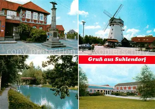 Suhlendorf Monument Muehle Flusspartie Schule Suhlendorf