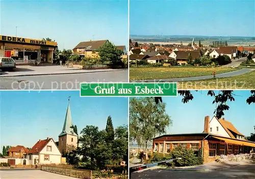 Esbeck_Helmstedt Edeka Markt Panorama Kirche Gaststaette Esbeck_Helmstedt