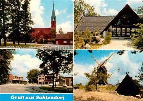 Suhlendorf Kirche Wohnhaus Geschaeftshaus Windmuehle Suhlendorf