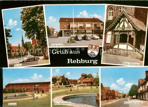 Rehburg Loccum Kirche Volksbank Rats Schenke Schule Marktplatz Muehlentorstrasse Rehburg Loccum