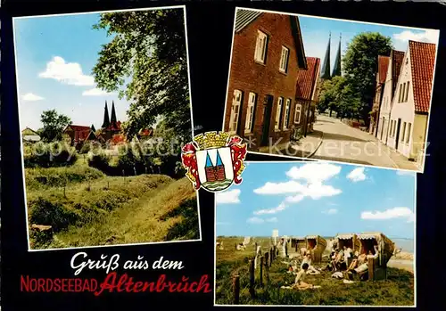 Altenbruch Teilansicht Dorfstrasse Strandpartie Altenbruch