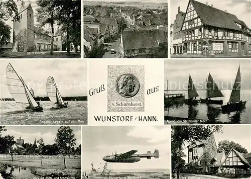 Wunstorf Stiftskirche Teilansicht Ratskeller Regatta Steinhuder Meer Stadtkirche Fliegerhorst Wunstorf Altes Rathaus Wunstorf