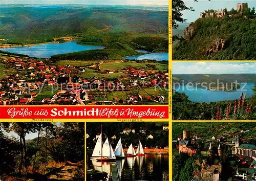 Schmidt_Nideggen Fliegeraufnahme Burg Panorama Segelregatta Schloss Schmidt Nideggen