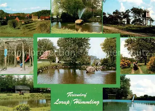Lorup Feriendorf Panorama Fontaene Hochsitz Spielplatz Reitweg Teich Seepartie Lorup