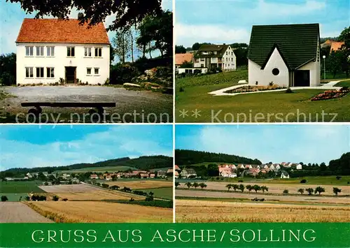 Asche Wohnhaus Kapelle Panorama Asche