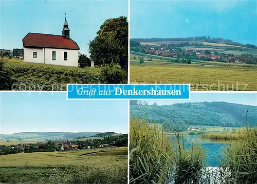 Denkershausen Kirche Panorama Weiher Denkershausen