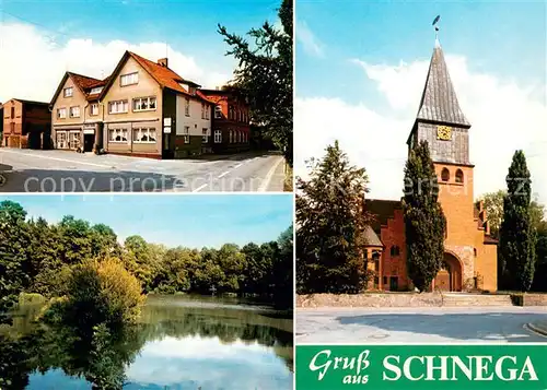 Schnega Gast und Pensionshaus Hartung Weiher Kirche Schnega