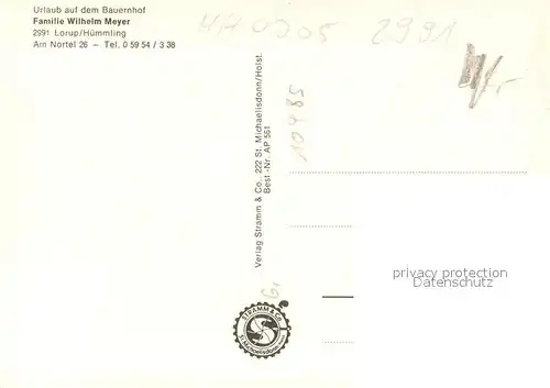 Huemmling_Lorup Teilansicht Fontaene Hochsitz Spielplatz Weiher Waldweg Imbiss Gaststaette Reiter 