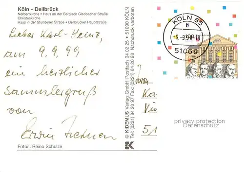 Dellbrueck Norbertkirche Wohnhaus Christuskirche Fachwerkhaus Dellbruecker Hauptstrasse Dellbrueck