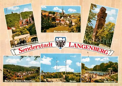 Langenberg_Rheinland Ev Kirche Bismarckturm Blick von der Klippe Sender Schwimmbad Langenberg_Rheinland
