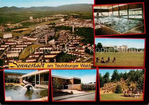 Sennestadt Fliegeraufnahme Hallenbad Freibad Schule Spielplatz Sennestadt
