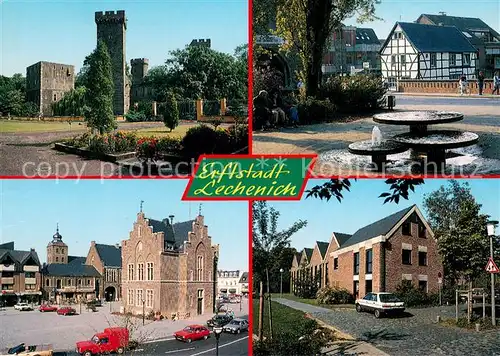 Lechenich Schloss Brunnen Marktplatz Wohnhaeuser Lechenich
