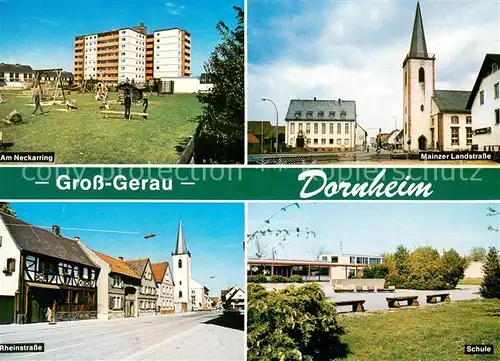 Dornheim_Hessen Am Neckarring Mainzer Landstrasse Kirche Rheinstrasse Schule Dornheim Hessen