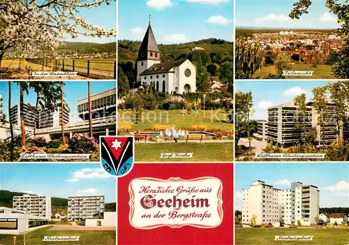 Seeheim Jugenheim Baumbluete Ev Kirche Teilansicht Lufthansa Schulungszentrum Neubaugebiet  Seeheim Jugenheim