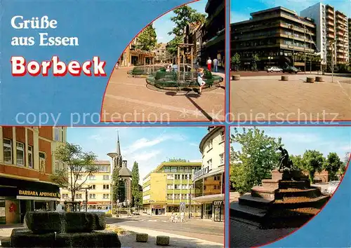 Borbeck_Essen Stadtplatz Wohnblocks Ortspartie Brunnen Borbeck Essen