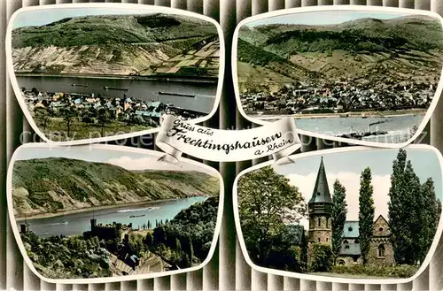 Trechtingshausen Panorama Blick ins Rheintal Burg Reichenstein Clemenskapelle Trechtingshausen
