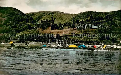 Trechtingshausen Campingplatz Am Bingerloch am Rhein Burg Reichenstein Trechtingshausen