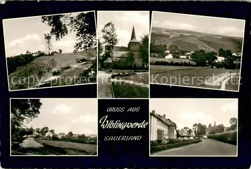 Wiblingwerde Teilansichten Kirche Sender Landschaftspanorama Wiblingwerde